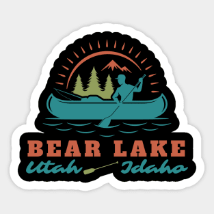 Bear Lake Utah Idaho Mountain Skiing Hiking Fishing Boating Sticker